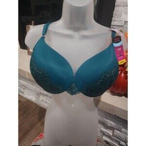 MAIDENFORM Wonderbra Love The Lift Push Up In Teal Gold Demi Bra 40 D